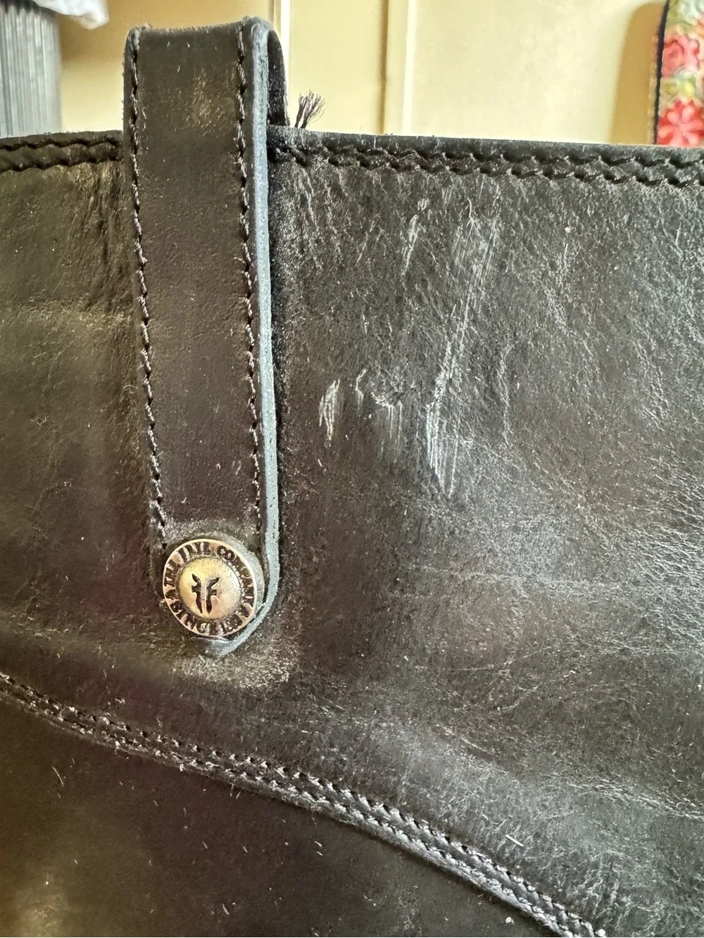 Frye Black Leather Knee High Riding Boots